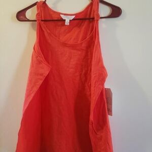 Womens new york and company red dressy shirt medium